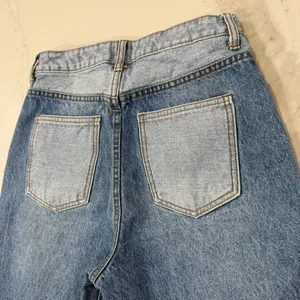 Princess Polly Two-Tone High Waisted Mom Jeans Straight Leg Women’s 6 Blue Wash thumbnail 9