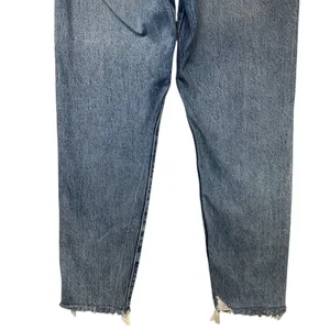 Levis Wedgie Straight Jeans‎ Womens 30 Blue High Rise Button Fly Raw Hem Denim thumbnail 10