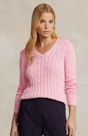 Ralph Lauren Pink Cable-knit Sweater thumbnail 1