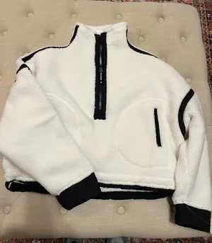 Free People Movement Mountain High Half Zip Fleece White XS thumbnail 1