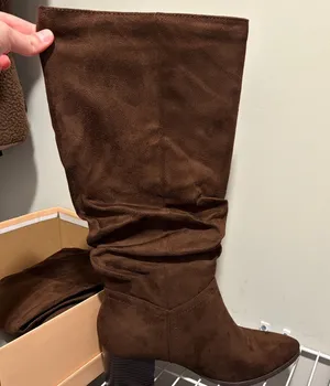 Soda Tall brown suede boots thumbnail 1