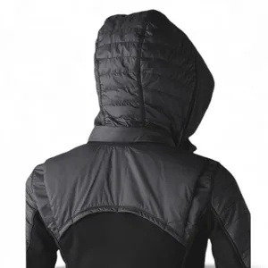 LULULEMON FIRST MILE Black Gorpcore Active Quilted Hooded Jacket Size 6 thumbnail 6