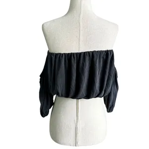 Lavender Field Gray Strapless Cold Shoulder Crop Top Women's Size Small | 25-9-2 thumbnail 3