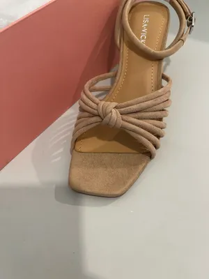 Women's Tan Suede Strappy Sandals Size 6 by Lisa Vicky thumbnail 3