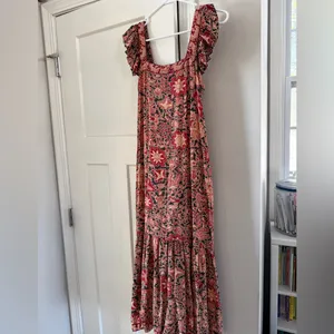 Love the Label Anthropologie Floral Ruffle Sleeve Dress XS thumbnail 2