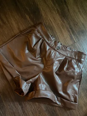 Brown Leather Shorts thumbnail 1