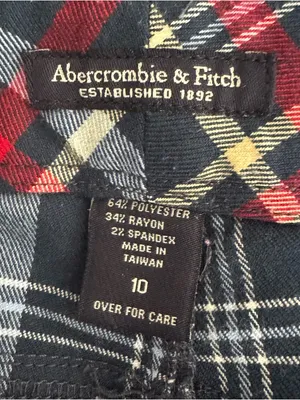 Abercrombie & Fitch Plaid Pants Women’s Size 10 thumbnail 7