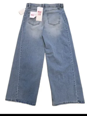 Womens Wide Leg Jeans High Rise Size 7 Casual Boho Western Concert Baggy Grunge thumbnail 3