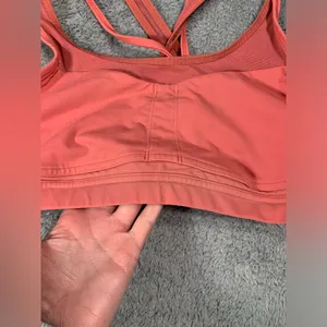 Lululemon athletica stash to dash Coral Sports Bra 8 thumbnail 8