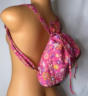 Pink emo grunge mini backpack thumbnail 3