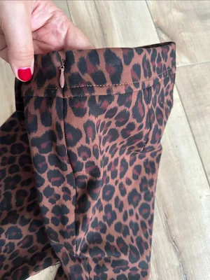 Anthropologie MAEVE Leopard Cheetah Crop Slim Pants Sz 2 thumbnail 8