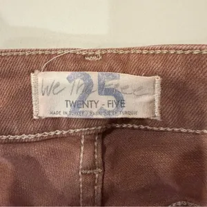 Free People We The Free High Rise Skinny Denim Jeans Womens 25 Rust Brown RawHem thumbnail 4