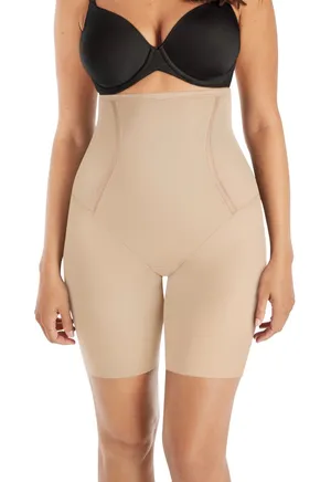 Maidenform DM5001 Womens High Waist Tummy Control‎ Shapewear Shorts Beige Small thumbnail 1