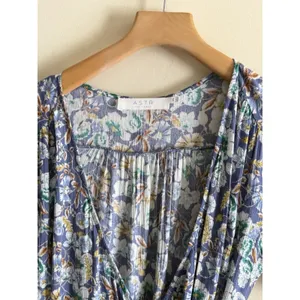 ASTR The Label Floral‎ Wrap Dress XS Hi-low True Wrap Short Sleeve Romantic thumbnail 3