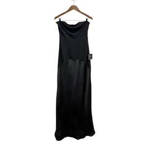 Lulus Compelling Style Black Strapless A-Line Maxi Dress size L NWT thumbnail 3