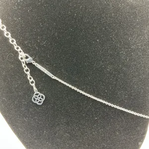 Kendra Scott Pink Heart Necklace NWT Silver Tone Adjustable Chain thumbnail 4