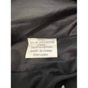 Black Faux Leather Jacket‎ With Grommet Detailing & Snap Closure thumbnail 3