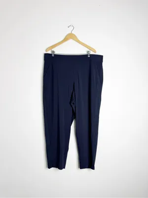 Athleta Brooklyn Ankle Pants Size 20 Plus Navy Blue Stretch Travel Pants thumbnail 4