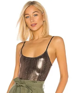Alix Keen‎ Lame Bodysuit revolve XS bronze thumbnail 1