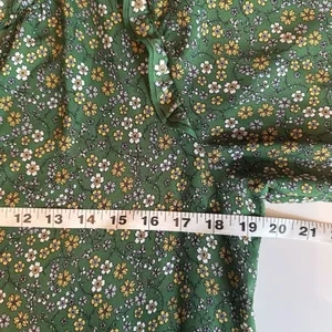 Max Studio Boho Floral Ruffle Collar Ties Tiered Mini Dress Sz M Peasant Hippie thumbnail 8