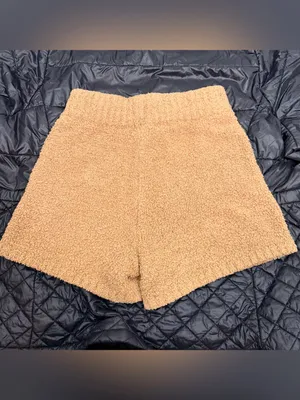 SKIMS cozy shorts in tan brown size large/ extra large thumbnail 2