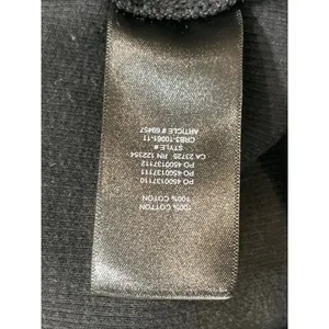Aritzia TNA Women's Black Ribbed Knit Crew Sculpt Cropped T Shirt Tee Top Size L thumbnail 6