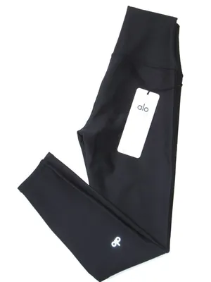 NWT Alo Yoga 7/8 High-Waist Airlift Legging in Black Stretch Workout XS thumbnail 1