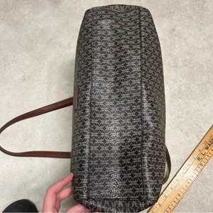 Fossil Women's Rachel Large Tote Bag In Black & Brown Monogram Zipper Top thumbnail 4