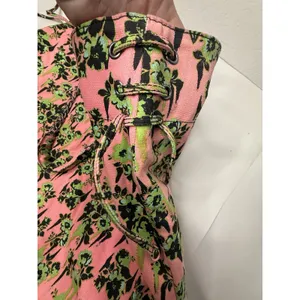Volcom 2000s Pink Green Floral Large Tote Bag‎ Chain Handles Hobo Beach Casual thumbnail 12