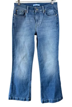 7 For All Mankind Tailorless Dojo Slim Flare Jeans Size 28 Medium Wash Blue Y2K thumbnail 1