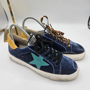 Golden Goose Deluxe‎ May Sneakers – Bluette/Aquamarine Velvet 37 Blue Velvet thumbnail 3