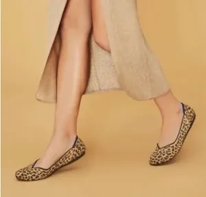 Rothys The Flat Animal Print Shoes Round Toe Eco Friendly Knit Comfort Sz 11 thumbnail 1