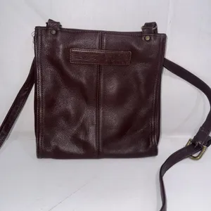 Vintage Y2k Fossil Boho Hippie Gypsy Brown Crossbody Genuine Leather Purse‎ Bag thumbnail 5