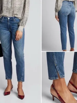 AMO Twist Dark Vintage Blue Wash Women Mid Rise Ankle Jeans Size 25 NWOT thumbnail 4