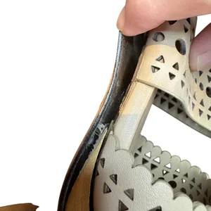 Tory Burch Shoes‎ Womens Size 8.5 Beige Leather Cutout Ankle Strap Sandals Heels thumbnail 6