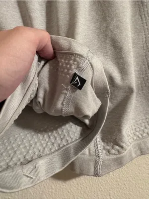 Gymshark Light Gray Seamless High-Waist Bike Shorts thumbnail 2