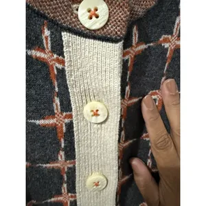 Anthropologie Field Flower Wool Blend Cardigan Sweater Women's Sz S Gray/Orange thumbnail 5