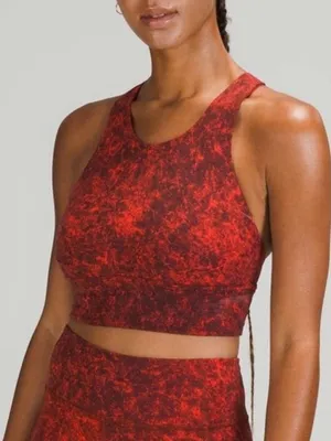 Lululemon Wunder Train Longline Bra 2‎ C/D Sun Bleached Wash Red Merlot thumbnail 1