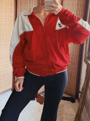 Vintage Nike Red Tracksuit Jacket Size M thumbnail 1