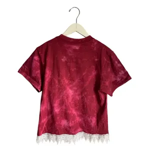 Umass Tie dye Fringe T Shirt Boho College Amherst Minutemen Springfest Darty thumbnail 2