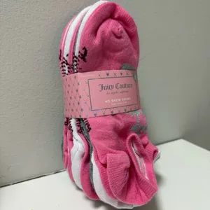 Juicy Couture Vibrant Pink No Show Socks girls women thumbnail 3