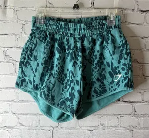 Women’s gymshark teal shorts size small thumbnail 1