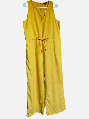 NWT‎ Anthropologie Drew Linen Blend Jumpsuit Sz M thumbnail 2
