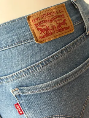 Levi 710 Blue Super Skinny Stretch Jeans thumbnail 6