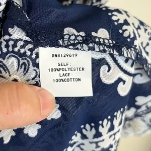 Siren Lily Maternity Navy Blue Floral Print Short Sleeve Top Size Large thumbnail 5