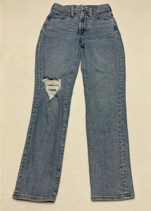 Madewell The Perfect Vintage Jeans Womens 24 HighRise Straight Distressed DM5592 thumbnail 1
