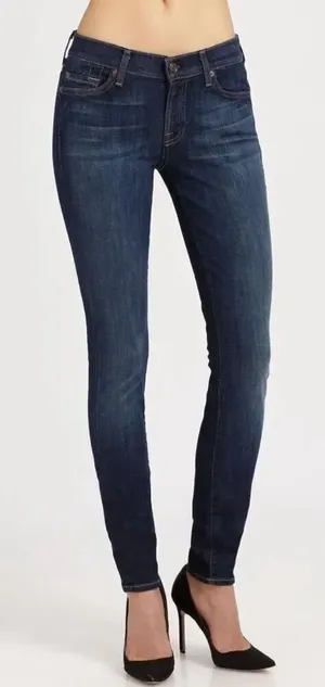 7 for All Mankind 30 Roxanne slim leg ankle designer jeans thumbnail 1
