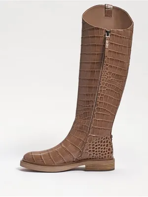 Sam Edelman Fable Cedarwood Croc Leather Tall Riding Boots Size 8 New in Box thumbnail 2