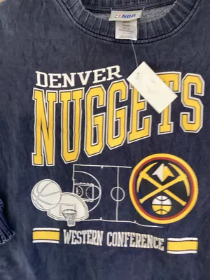 Denver Nuggets vintage-style graphic crewneck sweatshirt, Navy, Size 10/12, NWT thumbnail 4