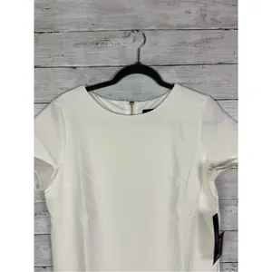 Lulus Ivory Short Sleeve Shift Mini Dress Size Small thumbnail 4